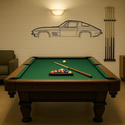 Chevrolet Corvette 1965 Metal Wall Art Silhouette