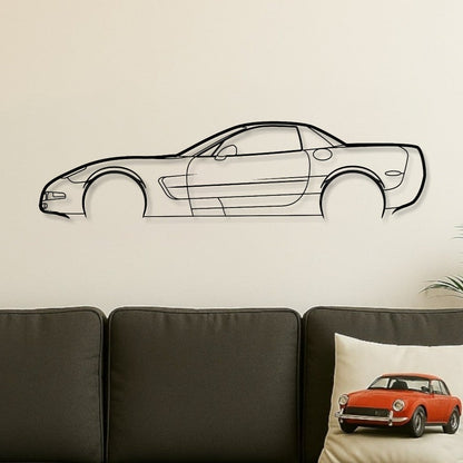 Chevrolet Corvette Z06 2004 Metal Wall Art Silhouette