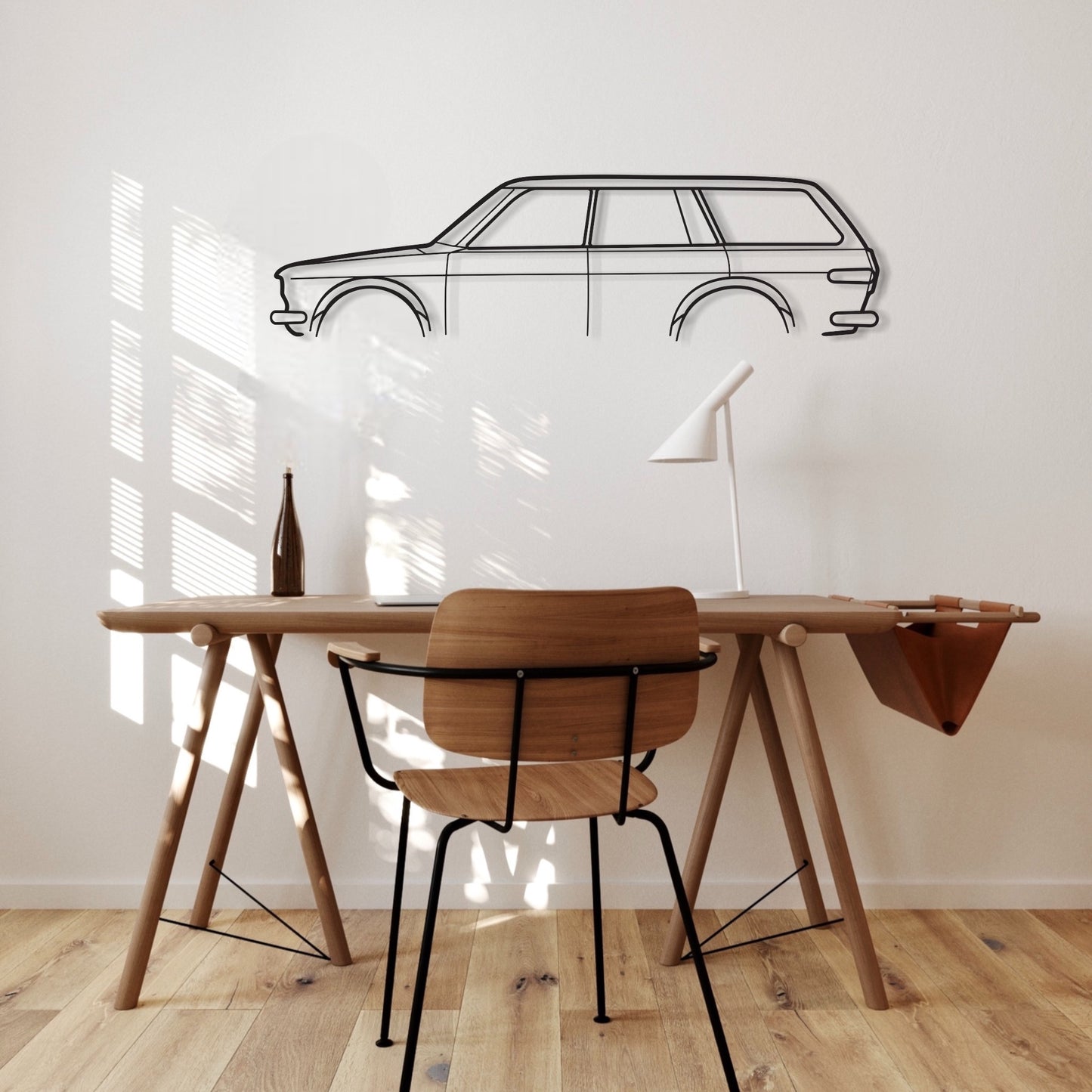 Datsun 1600 silhouette auto art in office