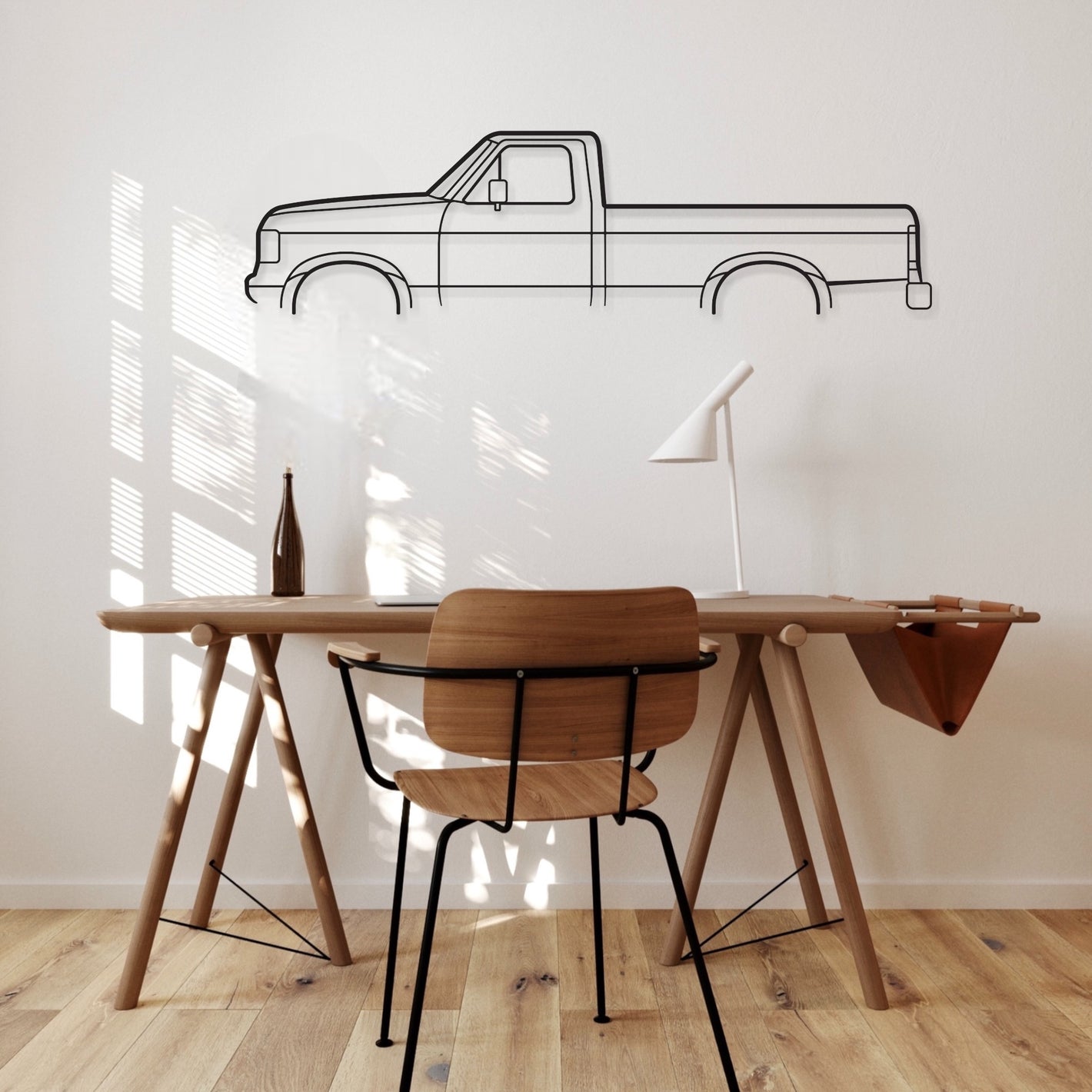 Ford F150 1991 silhouette auto art in office