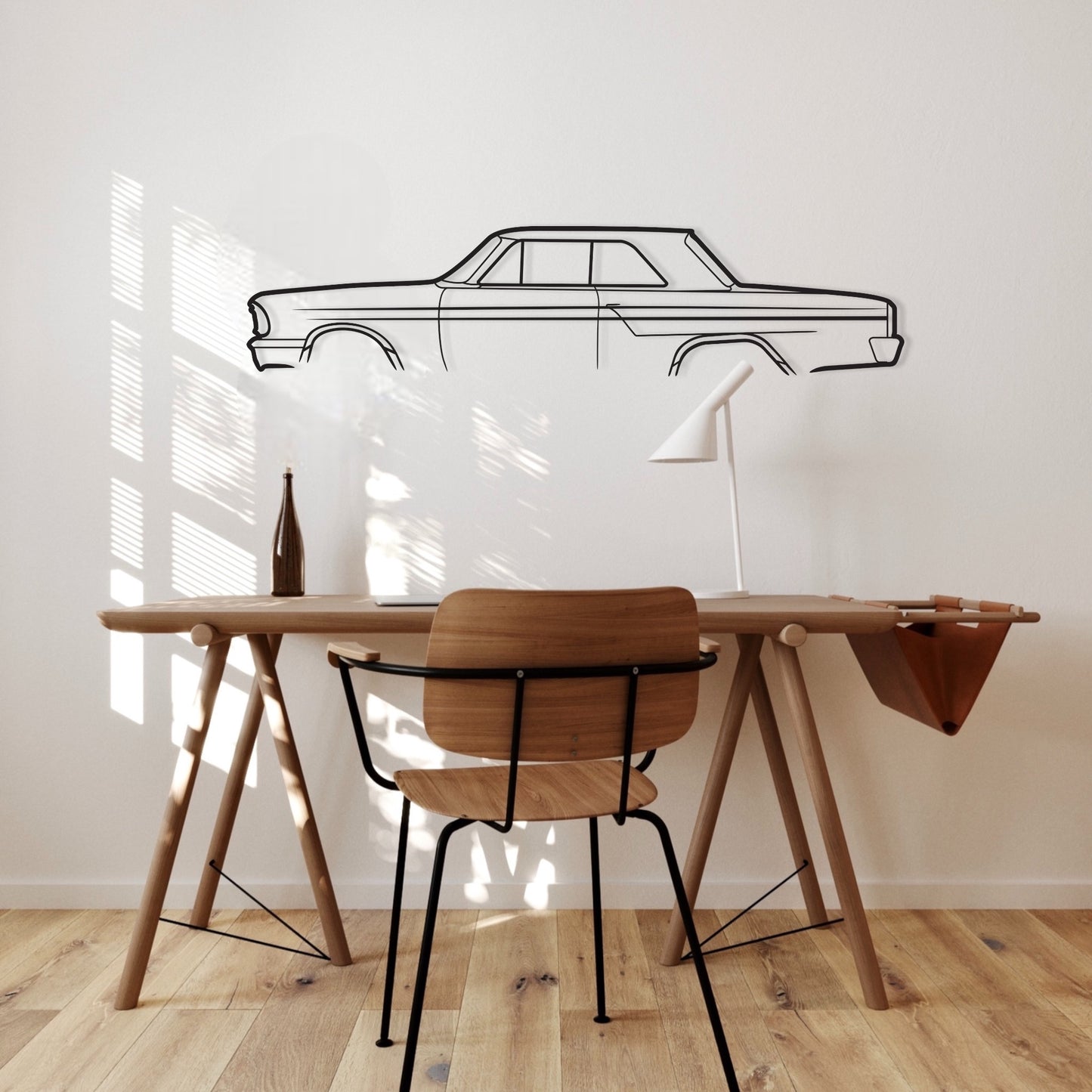 Ford Fairlane 500 sport in study or bedroom on white wall