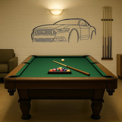 Ford Mustang 2015 Perspective Metal Wall Art Silhouette