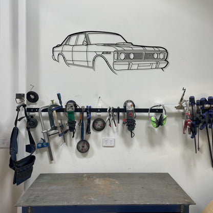 01362A Ford XY GT Perspective Metal Wall Art Silhouette