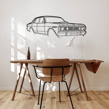 01362A Ford XY GT Perspective Metal Wall Art Silhouette