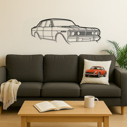 01362A Ford XY GT Perspective Metal Wall Art Silhouette