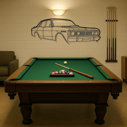 01362A Ford XY GT Perspective Metal Wall Art Silhouette