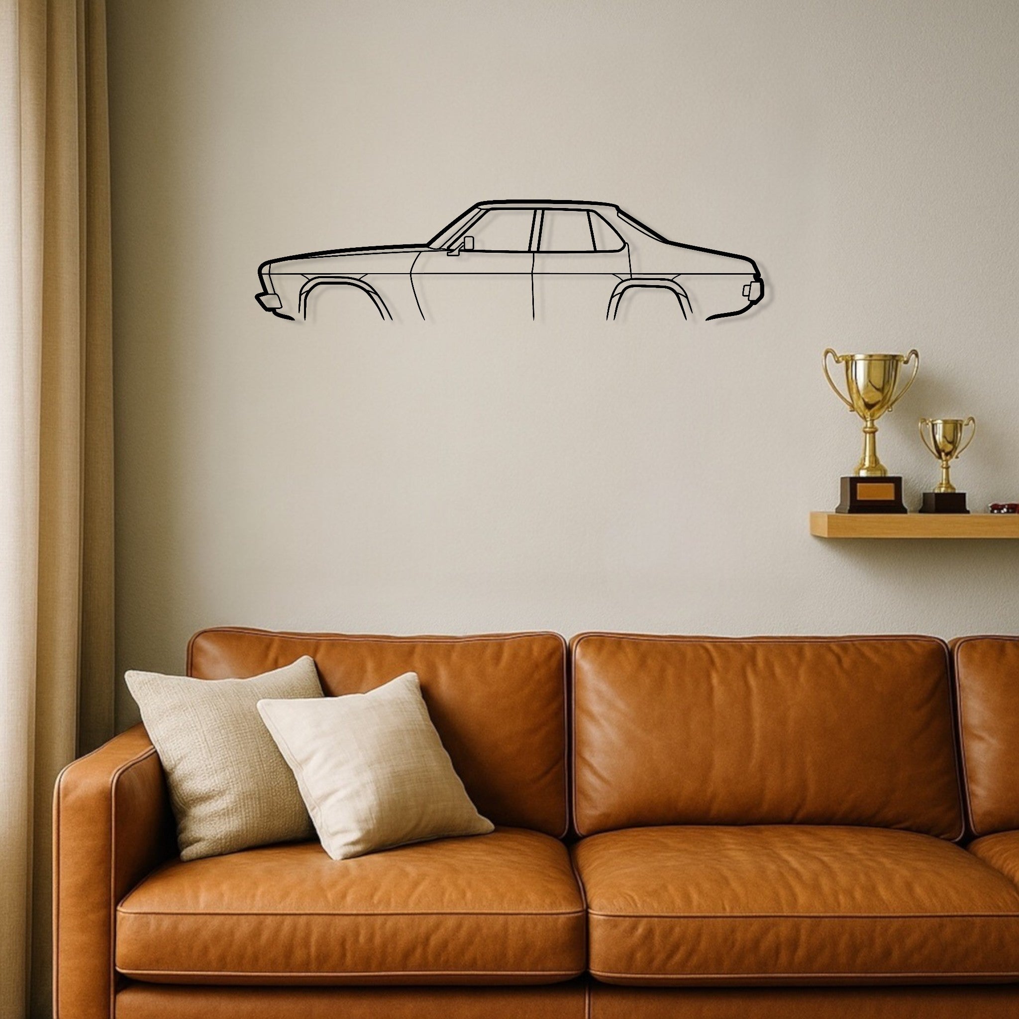 Holden Kingswood HQ 4 Door Metal Wall Art Silhouette