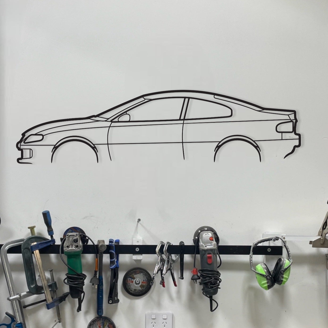 Holden Commodore CV8 No Bonnet Scoop Metal Wall Art Silhouette