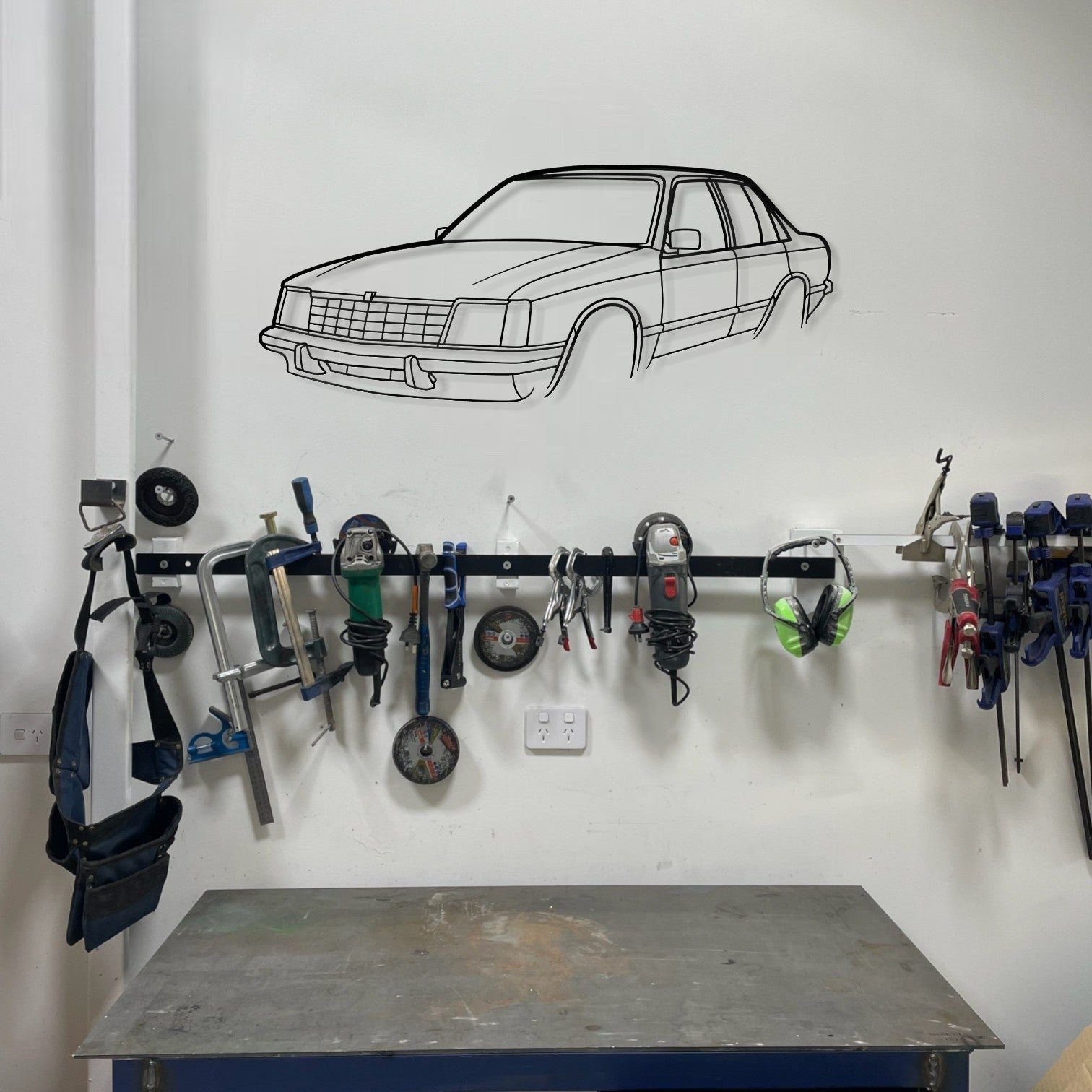 Holden Commodore VB Perspective Metal Wall Art Silhouette