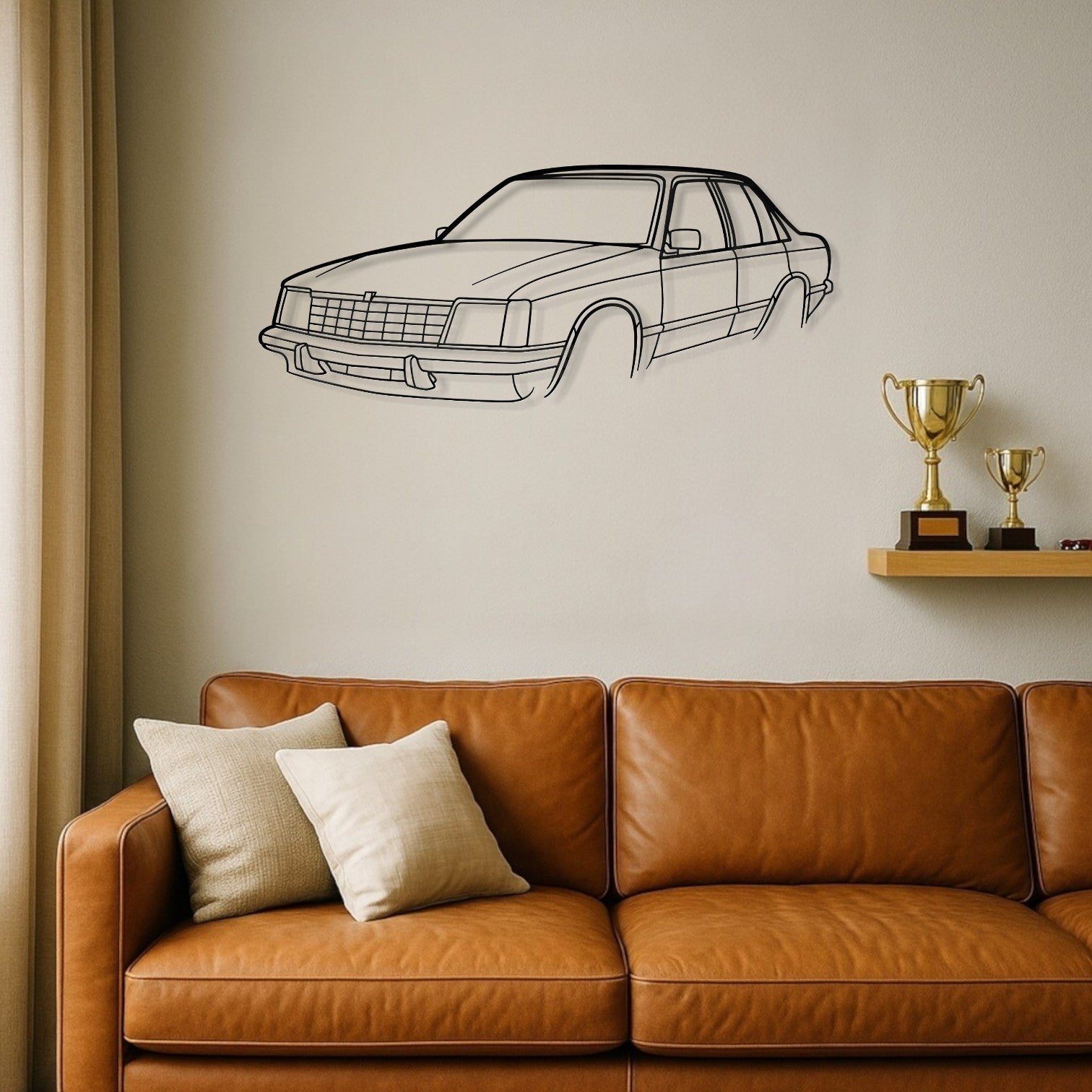Holden Commodore VB Perspective Metal Wall Art Silhouette