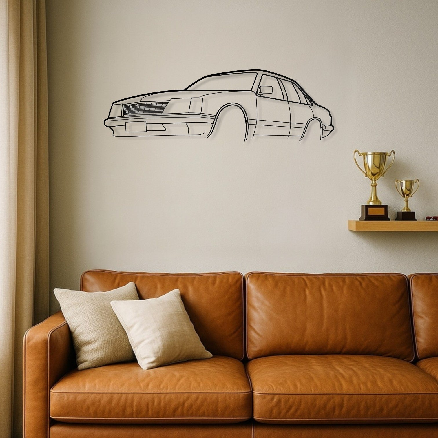 Holden Commodore VH Perspective Metal Wall Art Silhouette