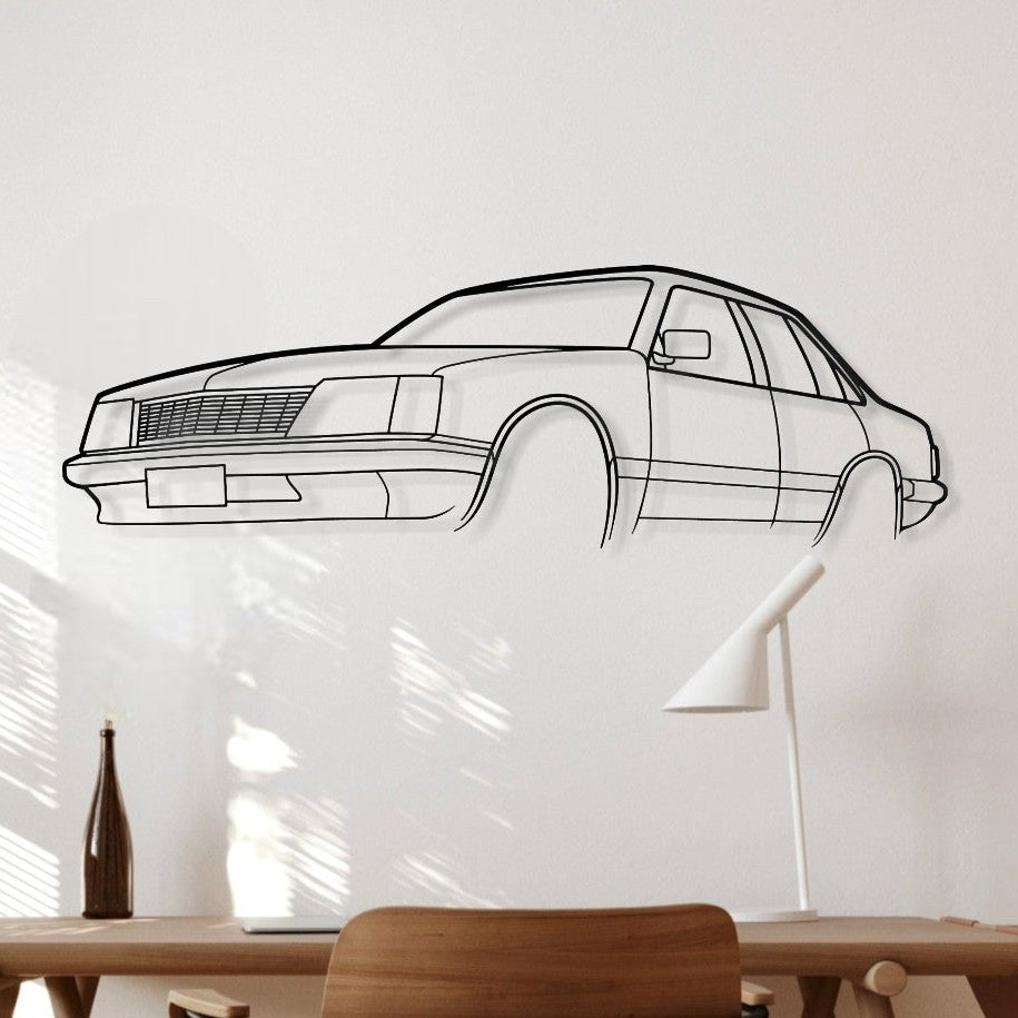 Holden Commodore VH Perspective Metal Wall Art Silhouette