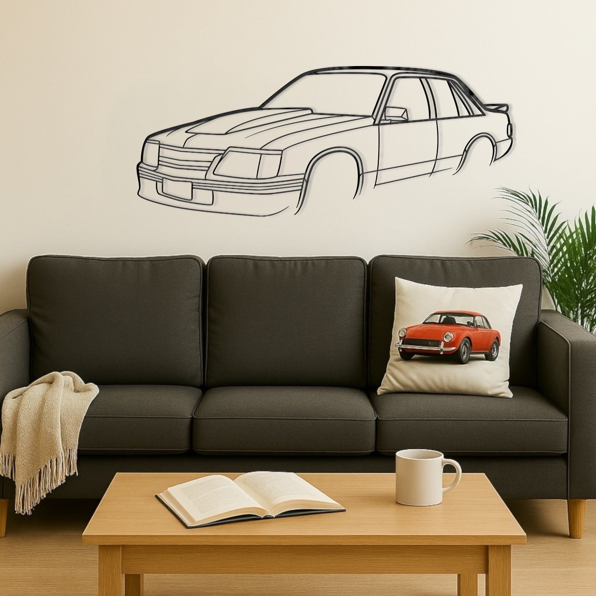 Holden Commodore VK SS Perspective Metal Wall Art Silhouette