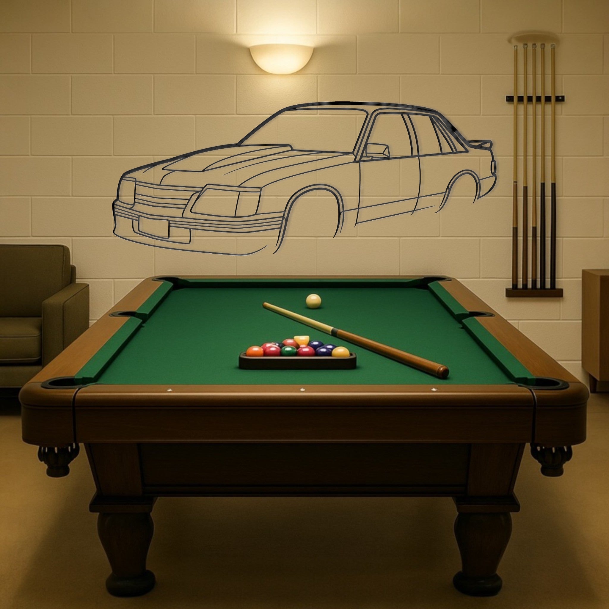 Holden Commodore VK SS Perspective Metal Wall Art Silhouette