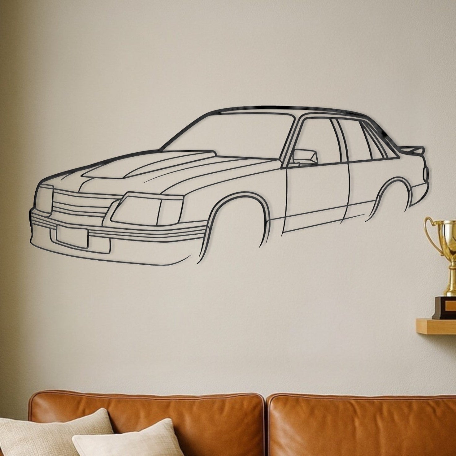 Holden Commodore VK SS Perspective Metal Wall Art Silhouette