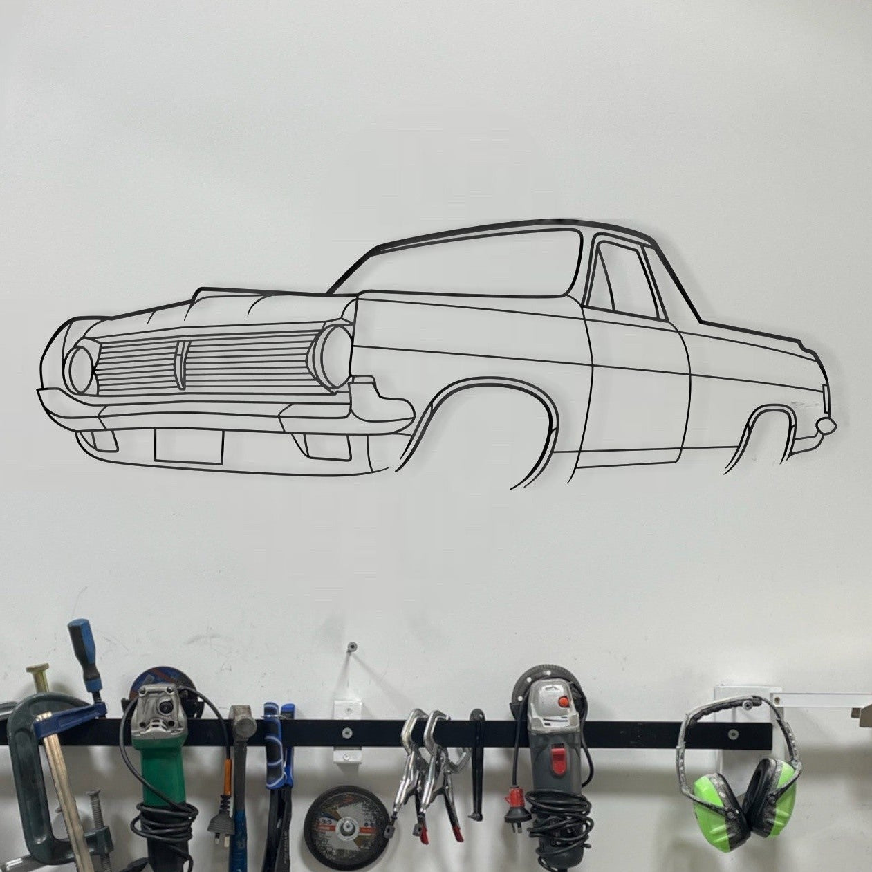 Holden HD UTE Metal Wall Art Perspective