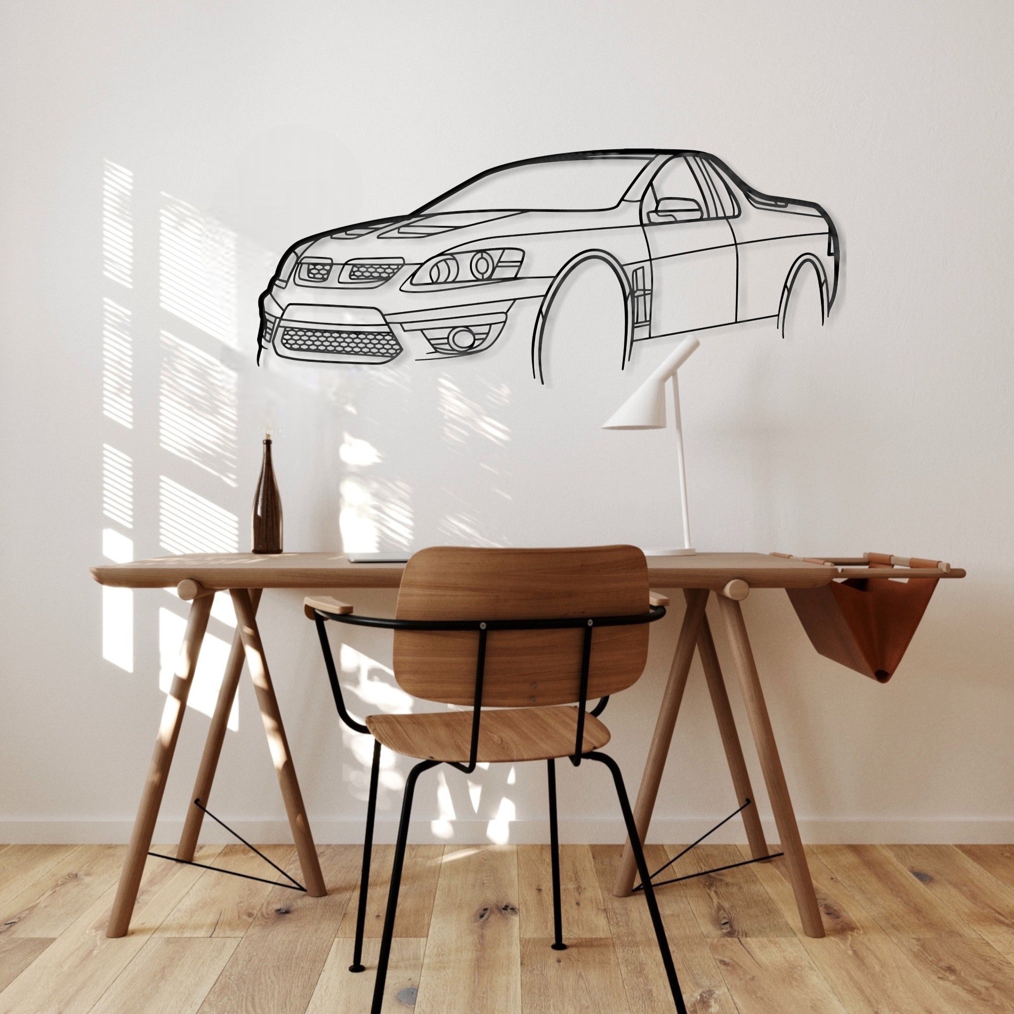 Holden VE Maloo UTE Metal Wall Art Perspective