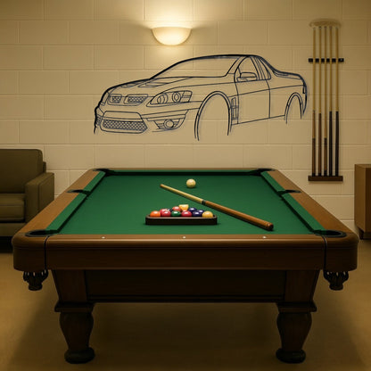 Holden VE Maloo UTE Metal Wall Art Perspective