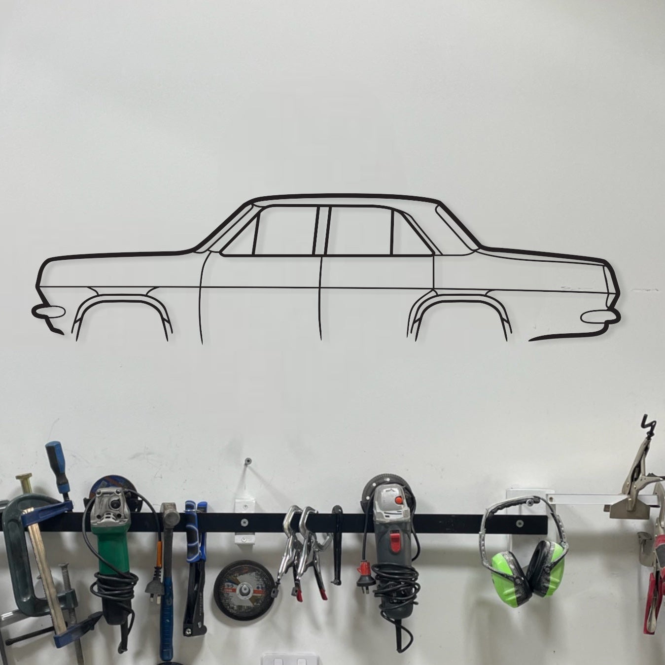 Holden HR Sedan Metal Wall Art Silhouette