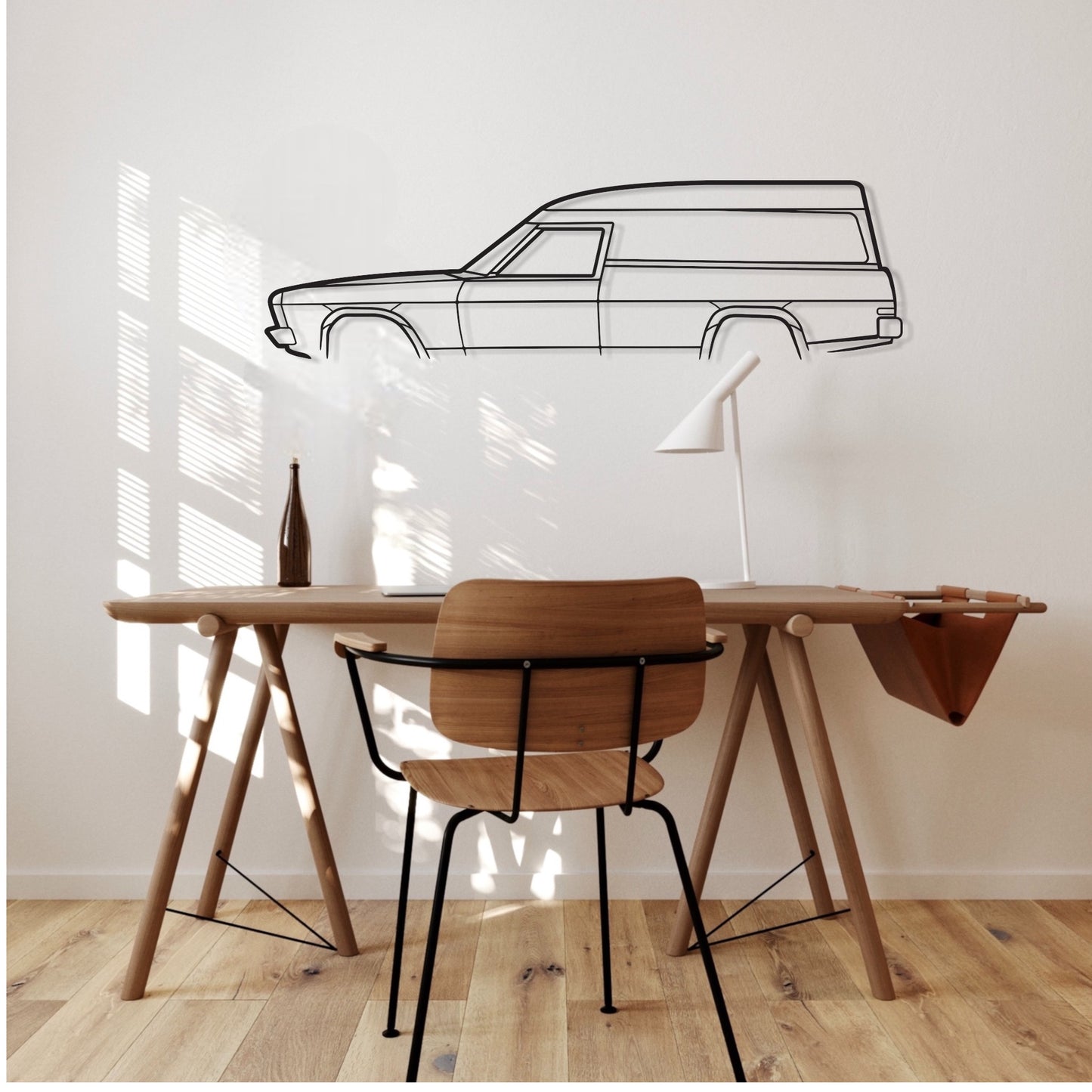 Holden Kingswood HQ Panel Van metal wall art on bedroom, study wall\