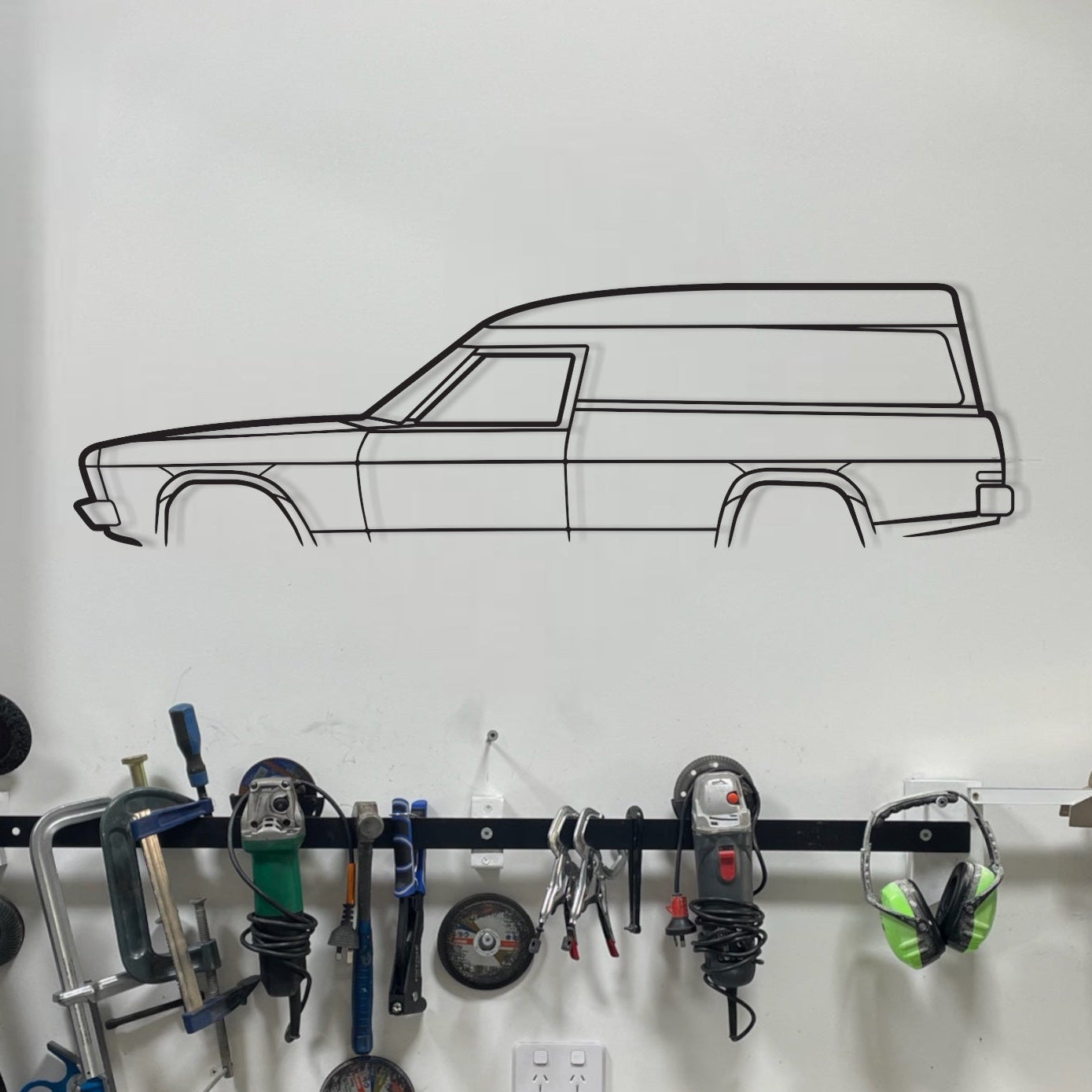 Holden Kingswood HQ Panel Van Metal Wall Art Silhouette