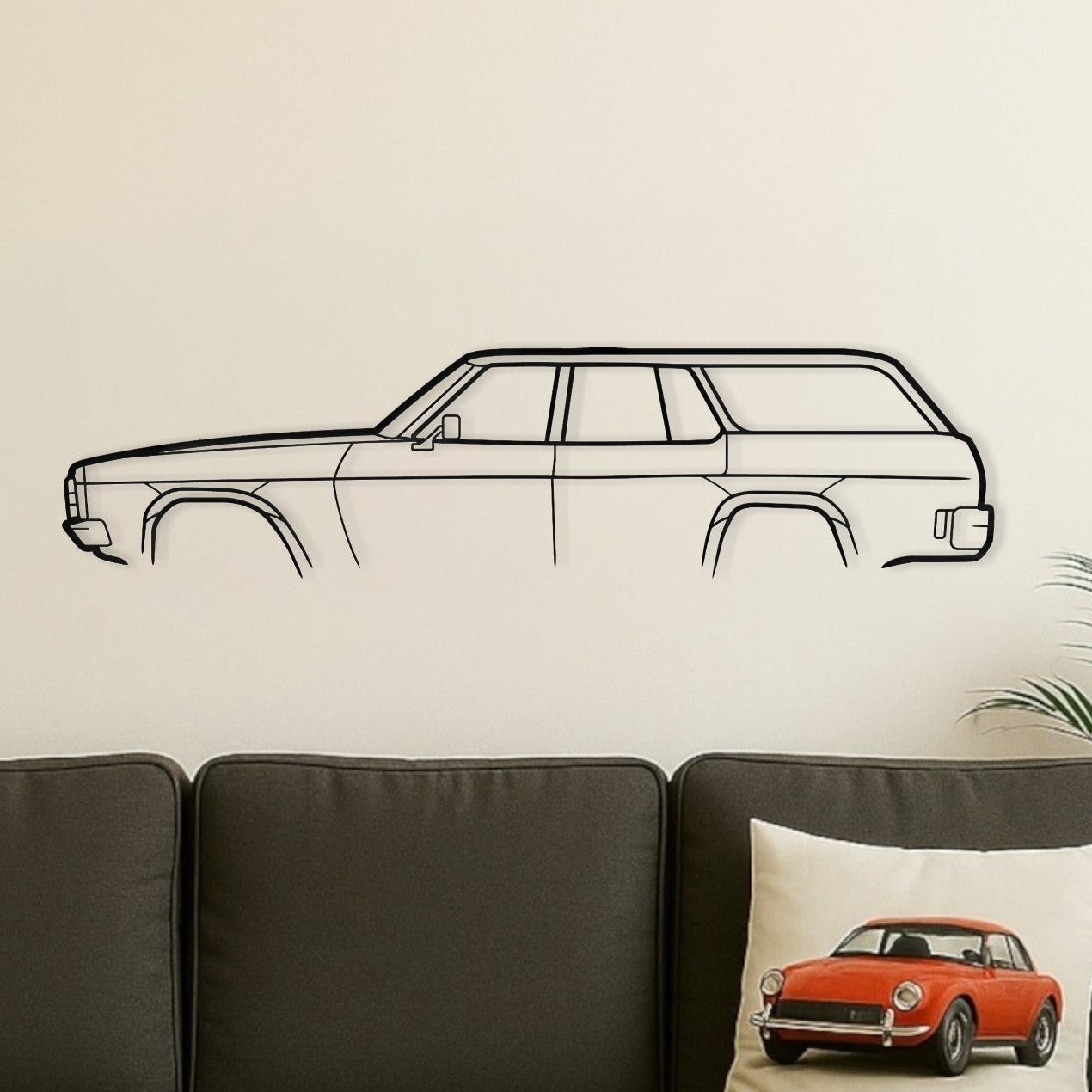 Holden Kingswood HZ Wagon Metal Wall Art Silhouette