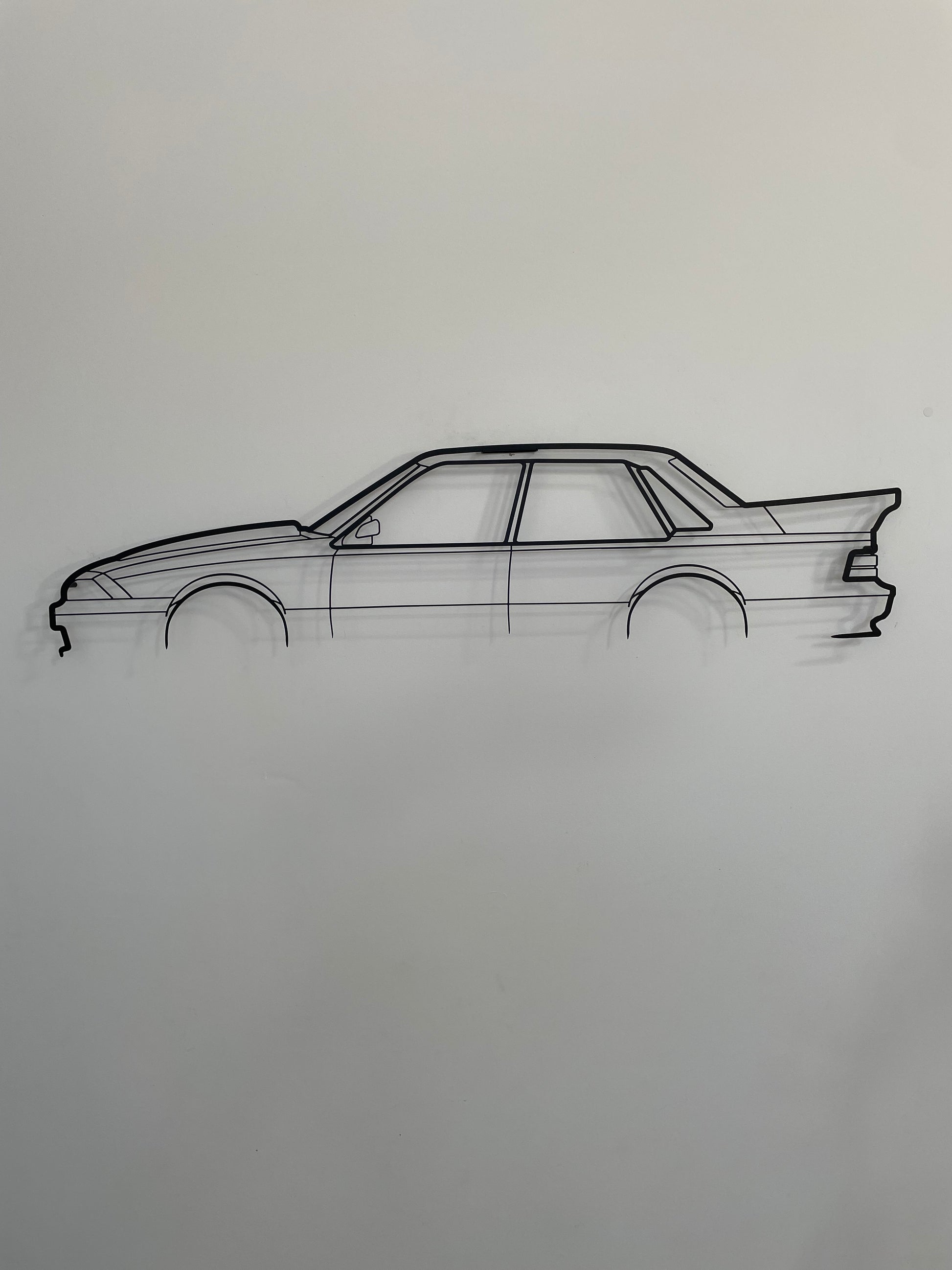 Holden Commodore VL Walkinshaw metal wall art on living room white wall