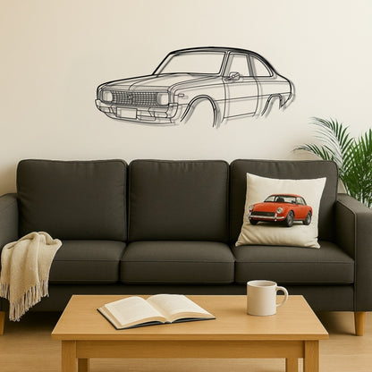 Mazda R100 Perspective Metal Wall Art Silhouette