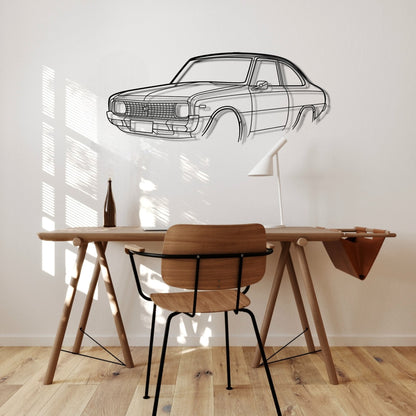 Mazda R100 Perspective Metal Wall Art Silhouette