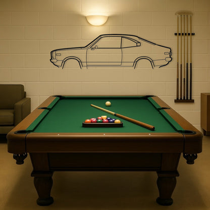 Mazda RX3 Coupe Metal Wall Art Silhouette