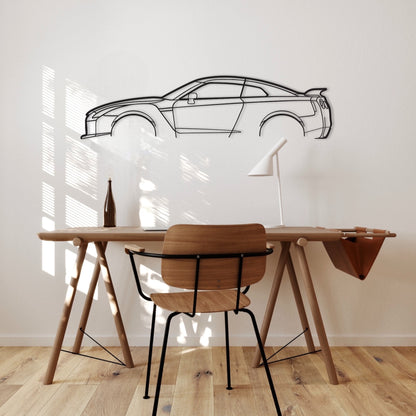 Nissan Skyline R35 GTR metal wall art on bedroom, study wall