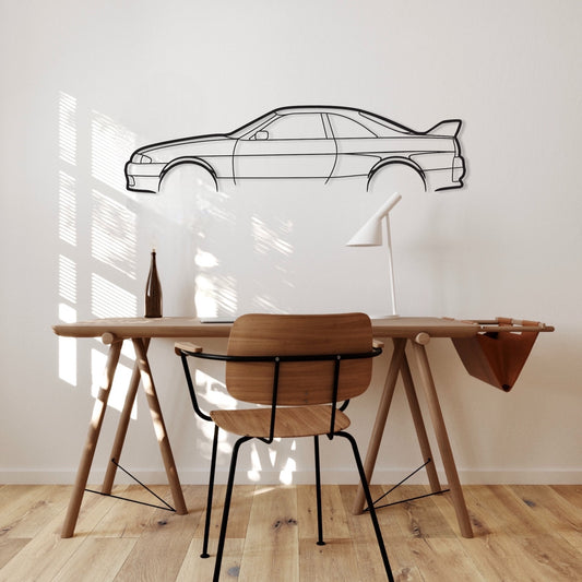 Nissan Skyline R33 GTR metal wall art on bedroom, study wall