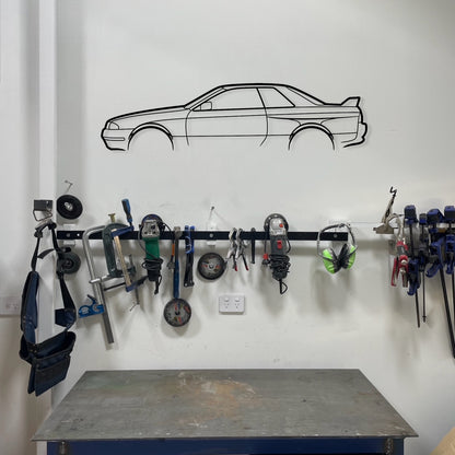 Nissan Skyline R33 GTR Metal Car Wall Art