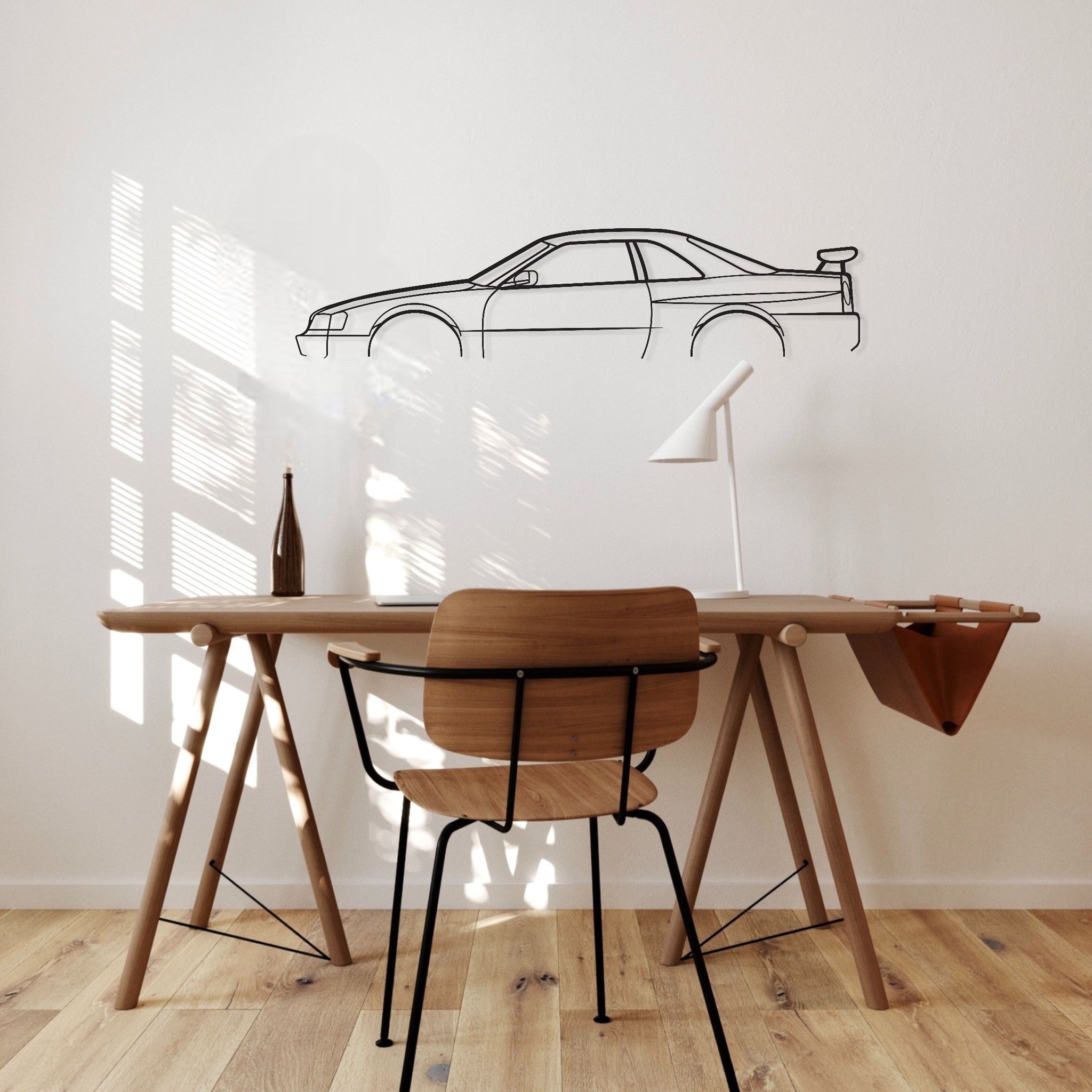 Nissan Skyline R34 GTR Metal Car Wall Silhouette