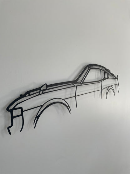 Side view of Toyota Celica RA28 Hatchback silhouette wall art