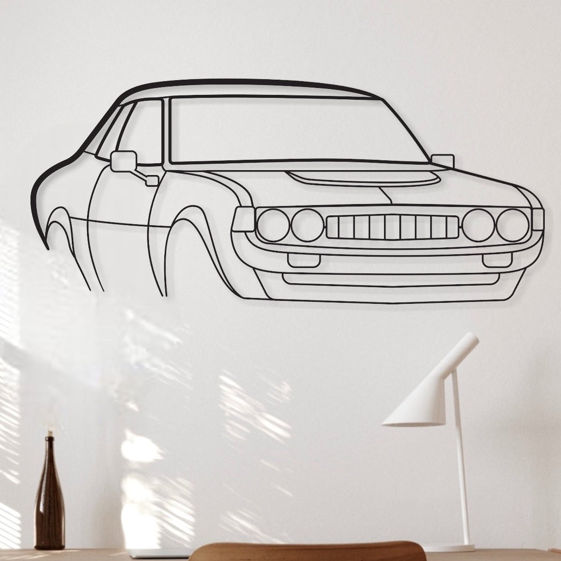 Toyota Celica Ra23 Perspective silhouette auto art in office