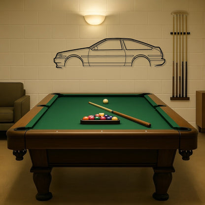 Toyota Sprinter AE86 Metal Wall Art Silhouette