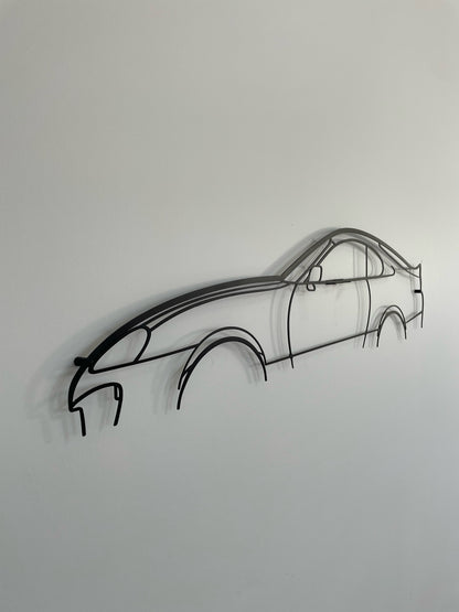 Side on of Toyota Supra MK4 wall art 