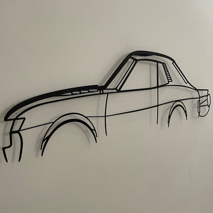 Toyota TA22 Drag Car Metal Wall Art