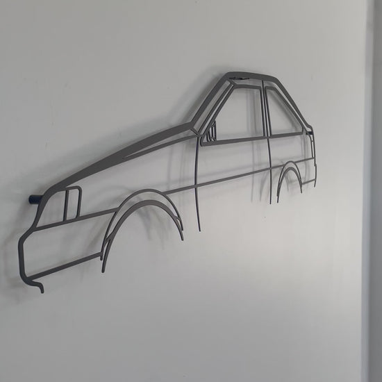 Close up and side on of Toyota Corolla Sprinter Levin AE86 car silhouette wall art