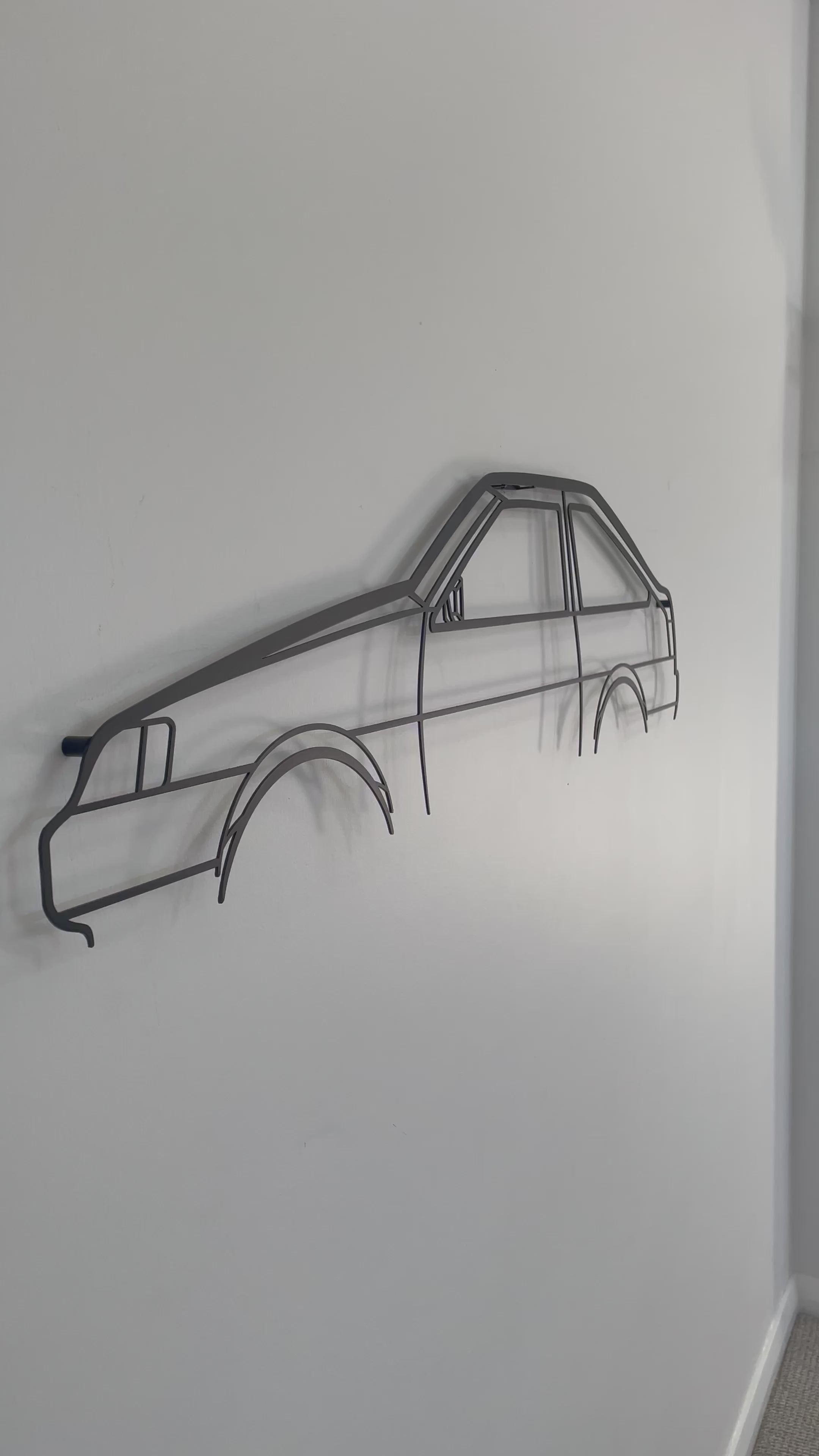 Close up and side on of Toyota Corolla Sprinter Levin AE86 car silhouette wall art