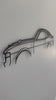 Side on and close up of Toyota Celica RA28 Hatchback metal wall art