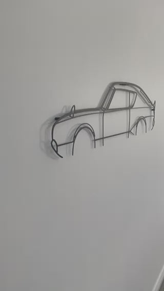 Side on and close up of the Nissan Skyline C11 GTR 2-Door car wall hanging