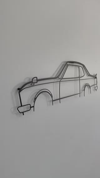 Close up and side on of large Nissan Skyline C10 GTR 2-Door auto wall art