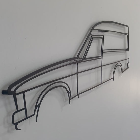 Close up and side on of large Holden Panel Van artwork 