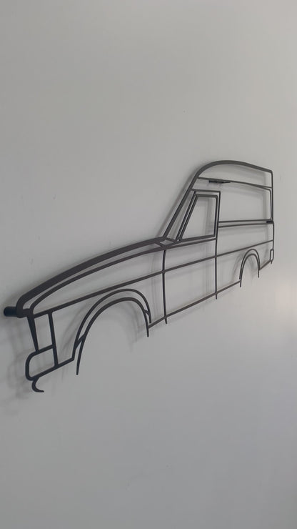 Close up and side on of large Holden Panel Van artwork 